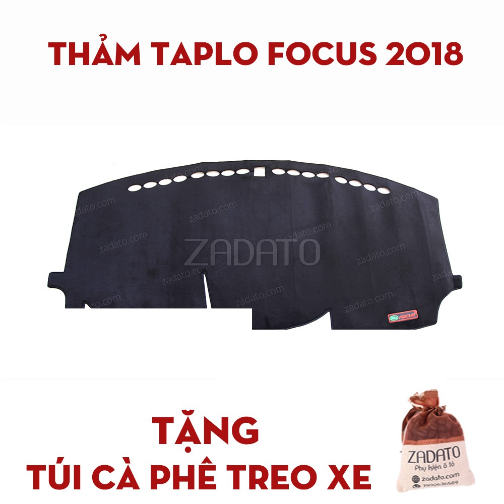 Thảm Taplo Ford Focus - Thảm Chống Nóng Taplo Lông Cừu - TẶNG: Túi Cafe Treo Xe