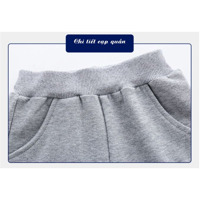 Quần short cho bé trai WELLKIDS quần đùi cho bé dáng thể thao chất cotton hàng xuất Âu Mỹ