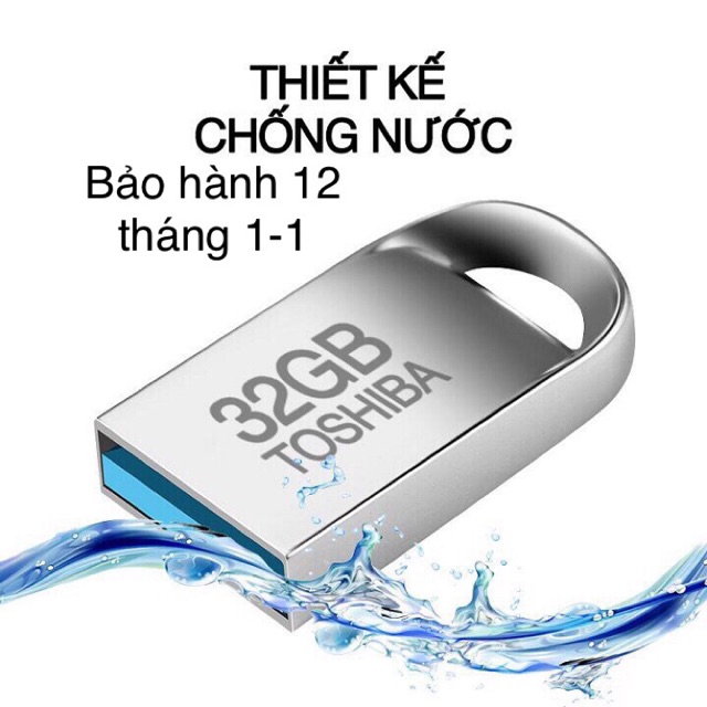 USB 16G 32G SIÊU NHỎ TOSHIBA 2.0-USB Ô TÔ(CHỐNG NƯỚC)(bảo hành  12 Tháng bằng giấy bảo hành công ty)