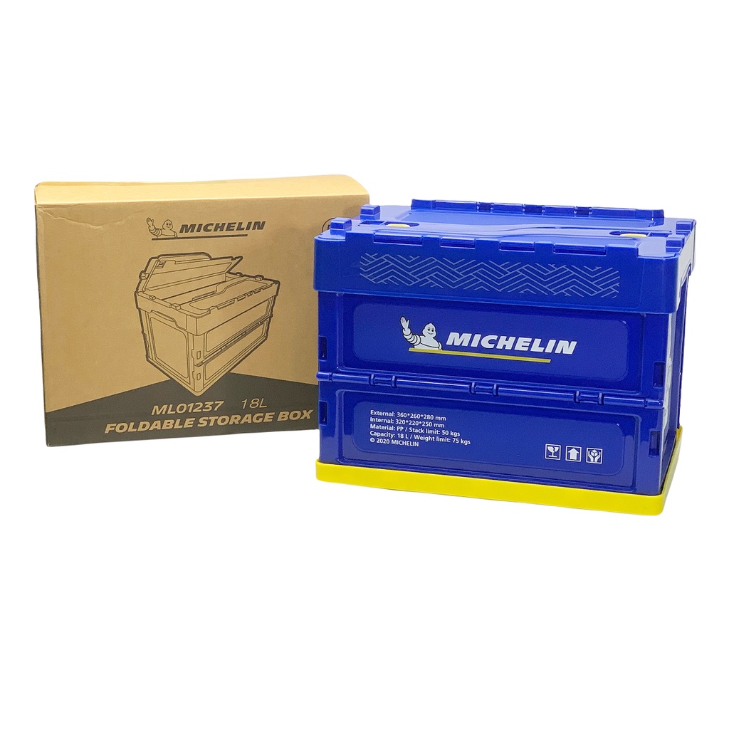 Hộp Đựng Đồ Tiện Dụng Có Thể Gập Gọn Chịu Sức Nặng Đến 50Kg Để Đồ Cốp Sau Ô Tô Michelin ML01237