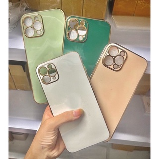 Ốp giả iphone 12 - Ốp lưng Logo Táo viền vuông,cạnh vuông viền si dành cho ip12/12pro/12promax