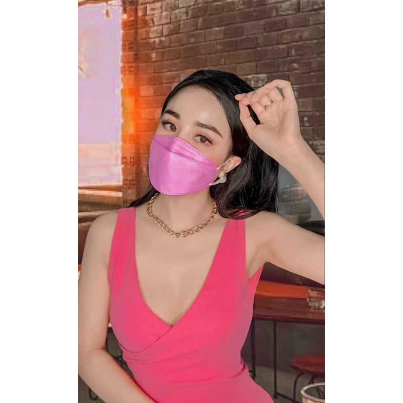 10 cái khẩu trang màu xanh ngọc Mask KF94 y tế kháng khuẩn tiêu chuẩn Hàn Quốc có 4 lớp chống dịch người lớn