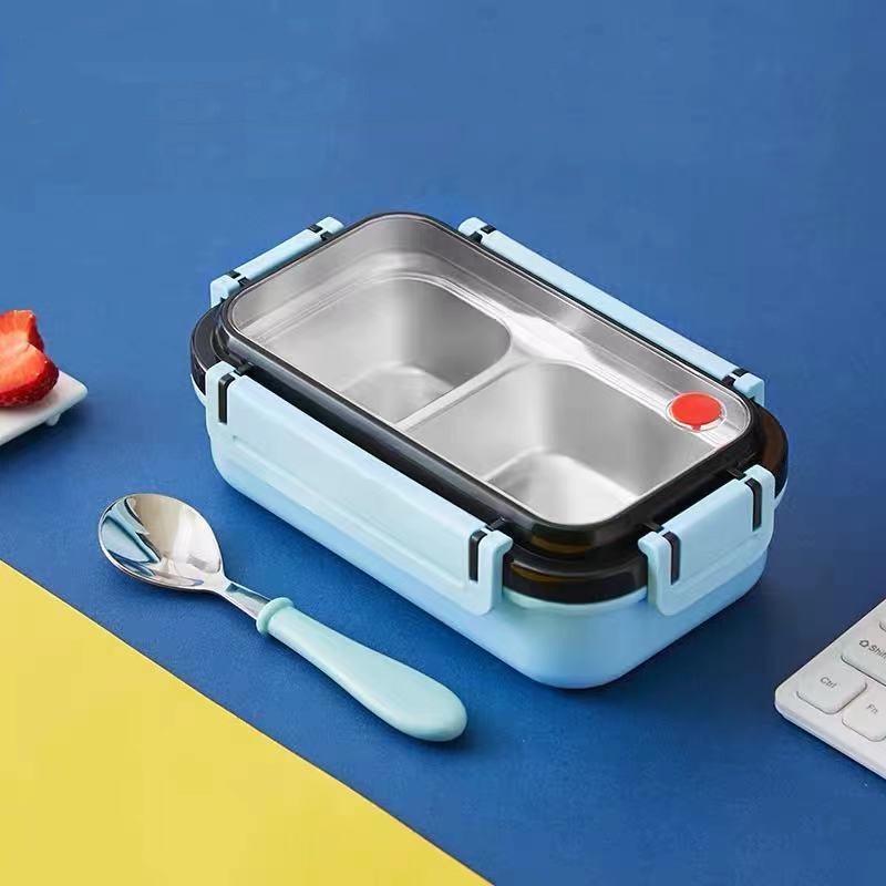Hộp đựng cơm trưa nhỏ bằng thép không gỉ 304 kèm muỗng cho trẻ em