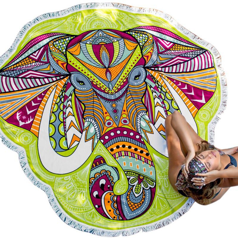 Khăn treo trang trí hình voi hoặc sọc phong cách Mandala
