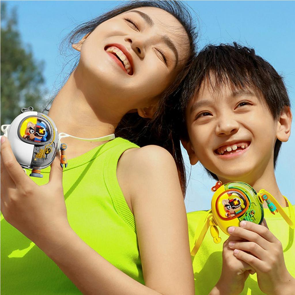 1 Bộ Quạt Làm Mát USB Mini 900mAh 3 Tốc Độ Thiết Kế Đeo Cổ Tiện Lợi