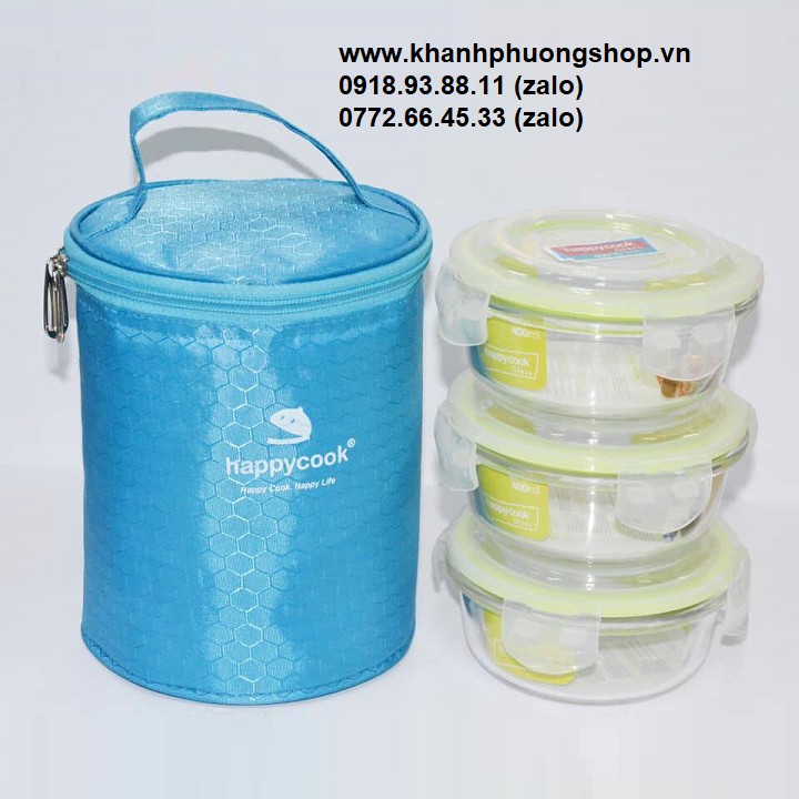 hộp đựng cơm thủy tinh - hộp đựng cơm happycook