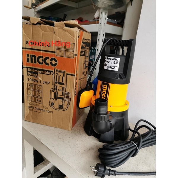 INGCO Máy bơm chìm nước thải 1000W SPD10001  (Cam kết Chính Hãng 100%)