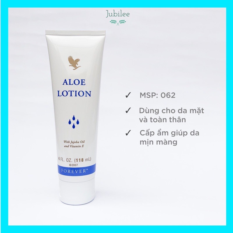 Kem dưỡng da cấp ẩm lô hội Aloe Lotion Forever Living Products 062 FLP 50ml Jubilee