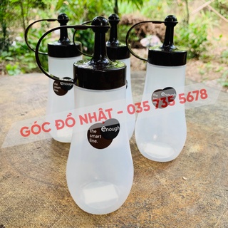 Bình đựng gia vị, nước sốt, nước tương Enough Nâu 220ml nội địa Nhật Bản