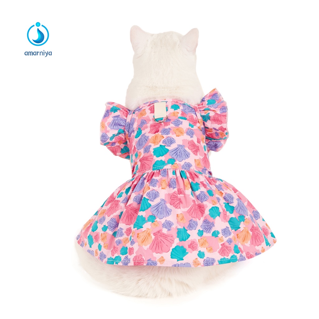 Đầm Mùa Hè Hai Chân Mềm Mại Họa Tiết AMAR Cho Cún Cưng