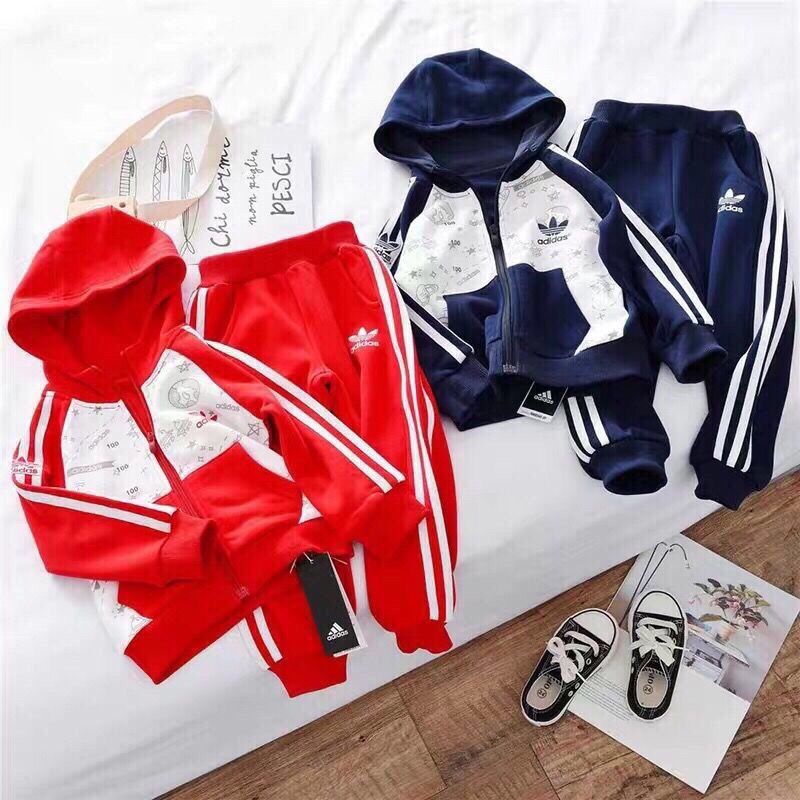 Không Có Nhãn Hiệu Trên Quần Áo1 Set Đồ Thể Thao 2 Món Áo Khoác Tay Dài Phối Quần Dài Thời Trang Dành Cho Bé Trai