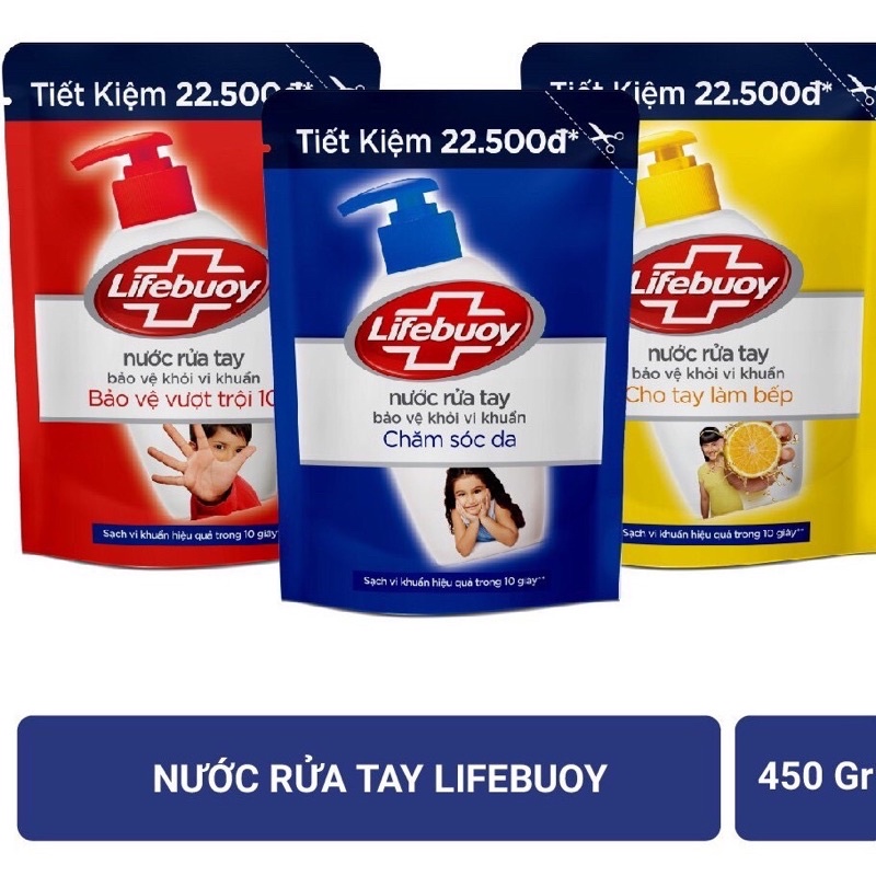 Túi nước rửa tay Lifebuoy bảo vệ vượt trội 400g