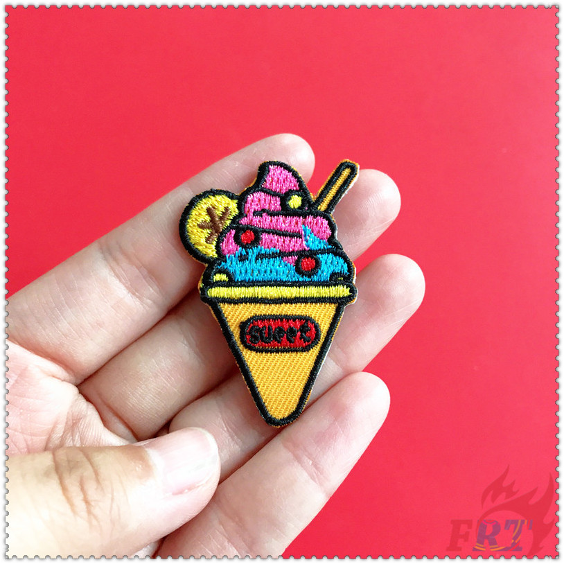 ✿ Miếng Dán Ủi Quần Áo Hình Cây Kem Ngọt Ngào ✿ 1 Sticker Ủi Thêu Hình Huy Hiệu