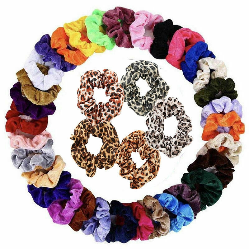 5/10/20 Pcs Women Velvet Bobble Band Scrunchie Elastic Ponytail Holder Hair Ties Rope