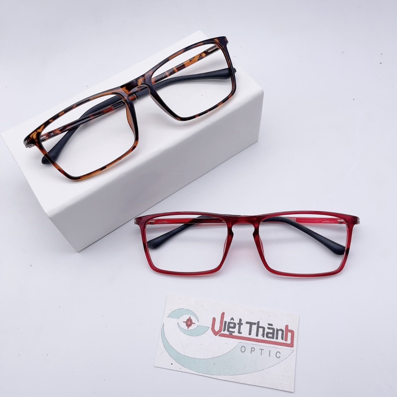 Gọng kính cận vuông ombre lắp được cận viễn loạn unisex tiktok mã L ombre