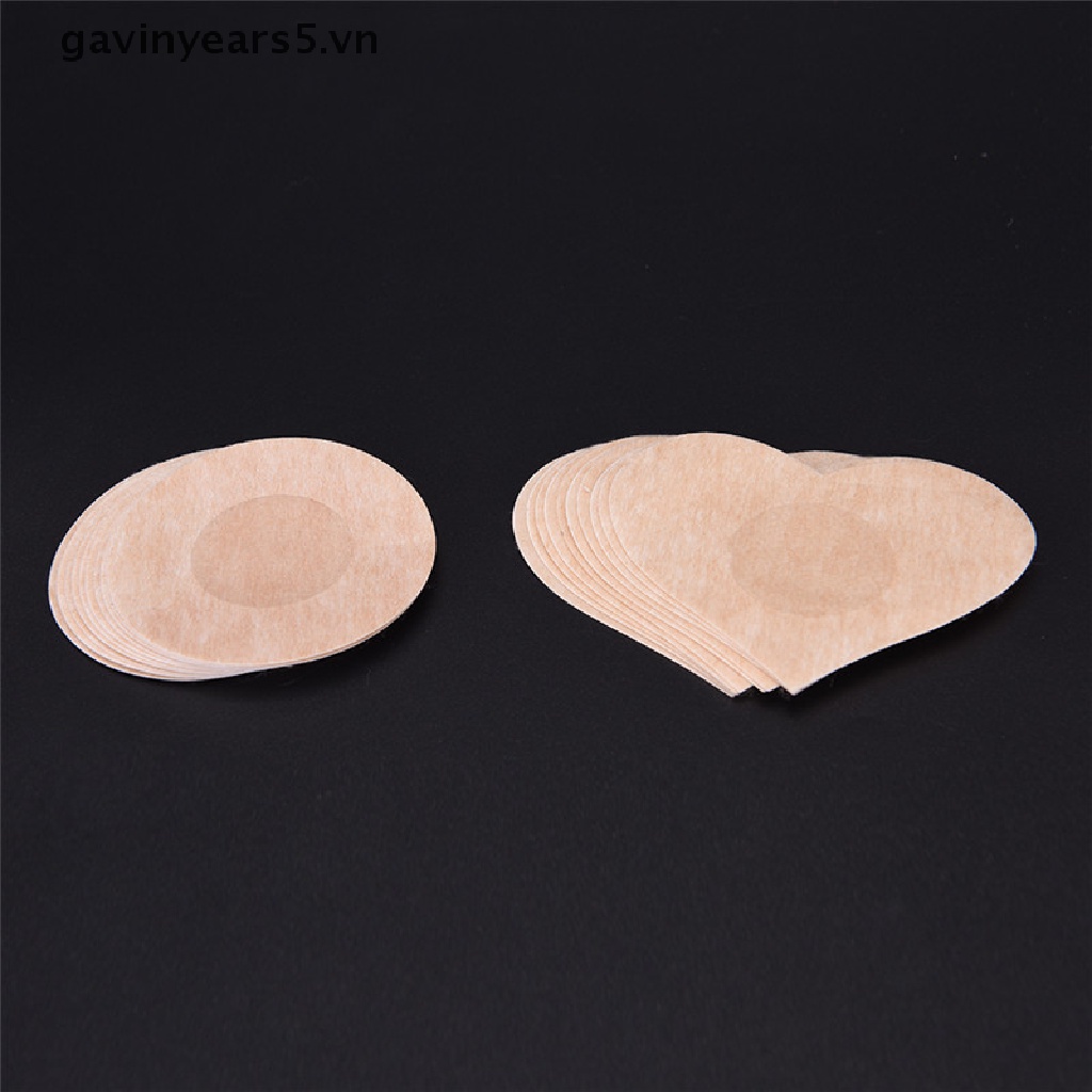 Set 10 miếng dán ngực hình tròn và trái tim độc đáo tiện lợi