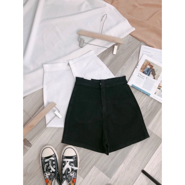 Quần Short Kaki Nữ Trơn,Siêu Co Giãn,Lưng Cao - Thời Trang KingJean