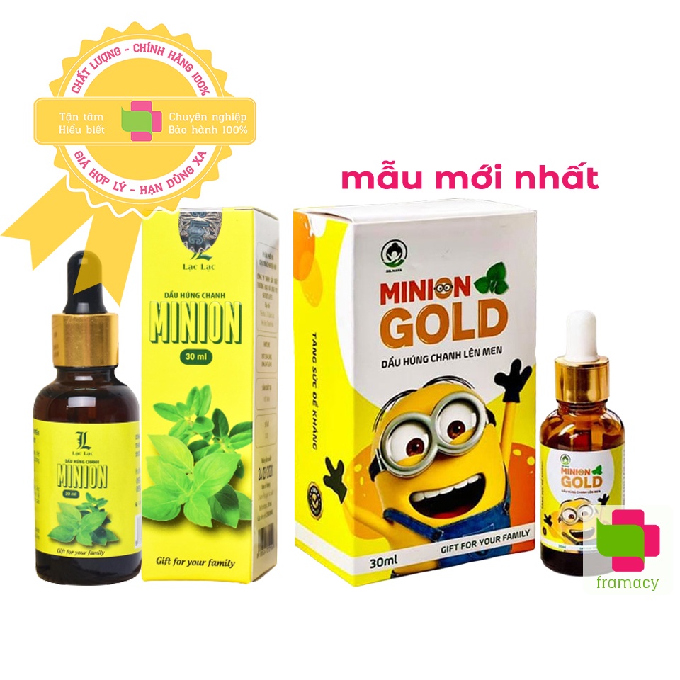 Tinh dầu húng chanh Minion (30ml) giải cảm ho, giúp thư giãn, ngủ ngon