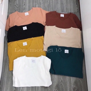 Áo cộc tay len mông tơ ghi