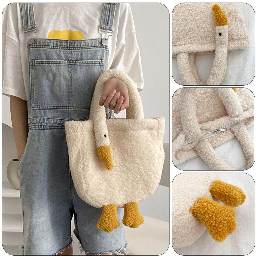 Túi Xách Đeo Vai ZAIJIE24 Họa Tiết Con Ngỗng Dễ Thương Xinh Xắn