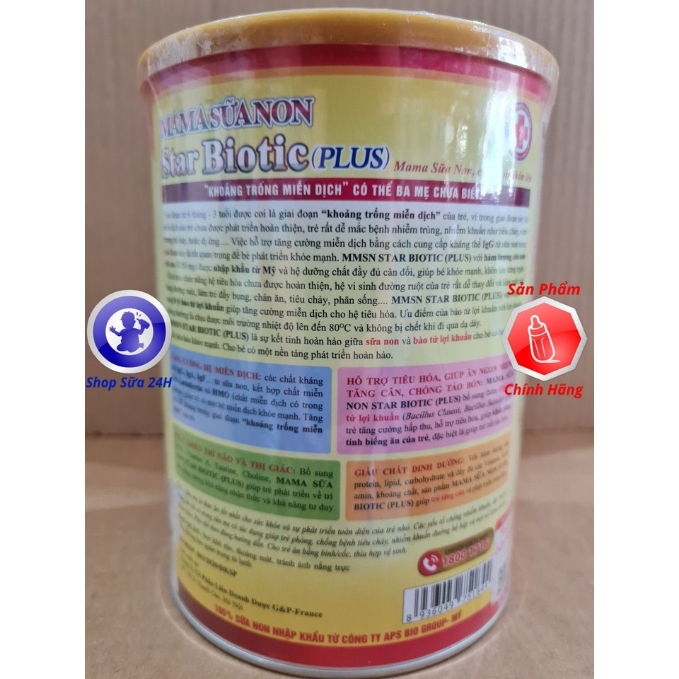 Mama Sữa Non Star Biotic, Biotic Plus lon 800g