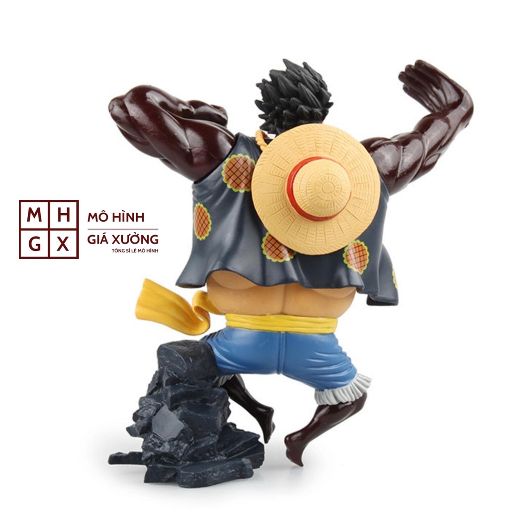 Mô hình One Piece Luffy gear 4 siêu đẹp cao 14cm trạng thái chiến đấu  , figure mô hình anmie one piece luffy