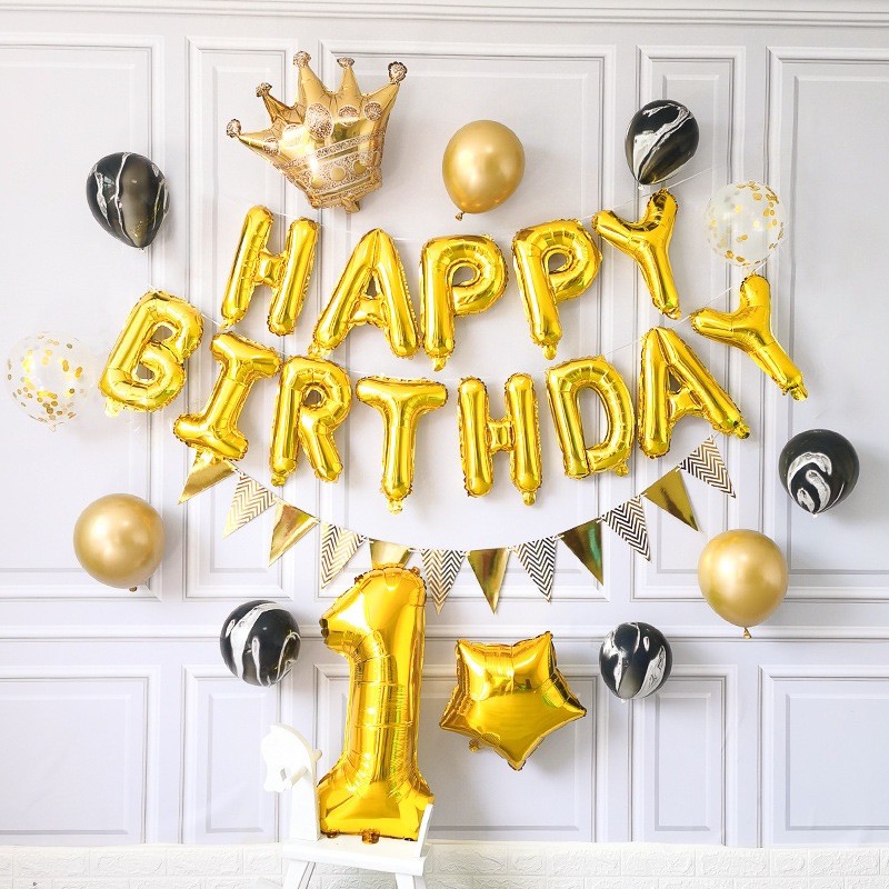 Bộ bóng chữ trang trí sinh nhật cho bé tự trang trí X1- Chọn màu