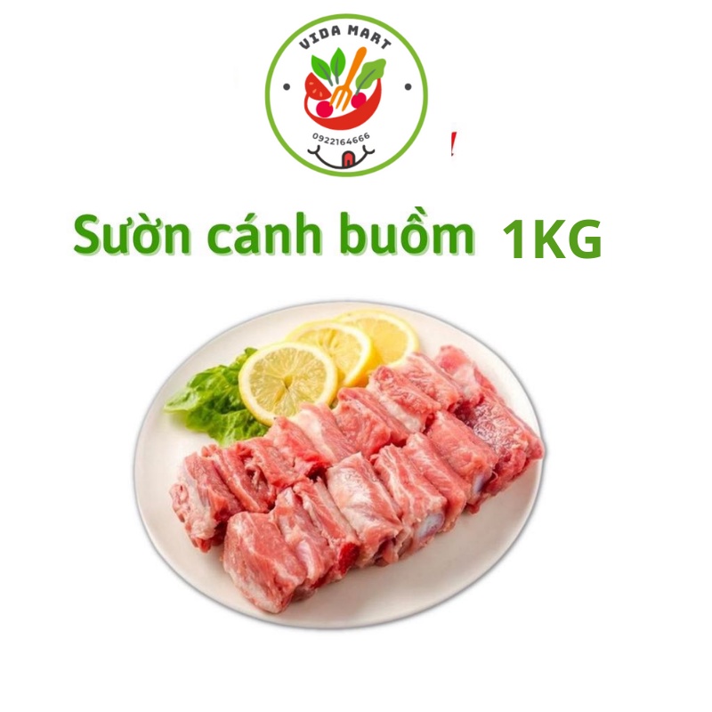 Sườn Cánh Buồm Heo Vidafood Nhập Khẩu Đức, Sườn Cánh Buồm Heo Cắt Miếng, Vệ Sinh An Toàn Thực Phẩm