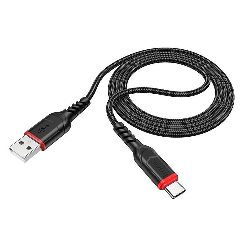 Cáp sạc Hoco X59 USB to Type-C sạc nhanh 3A, đầu sạc chống gẫy gập, hỗ trợ truyền dữ liệu dành cho điện thoại dài 1m