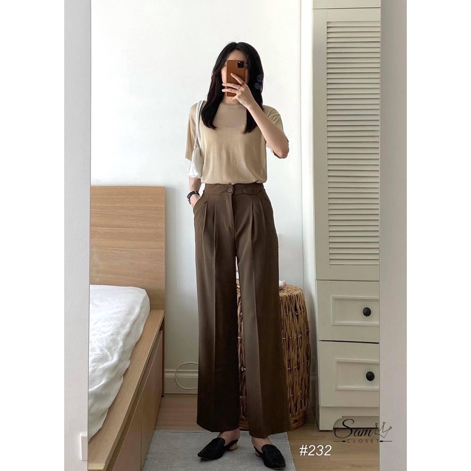 Quần vải suông túi nắp SV142