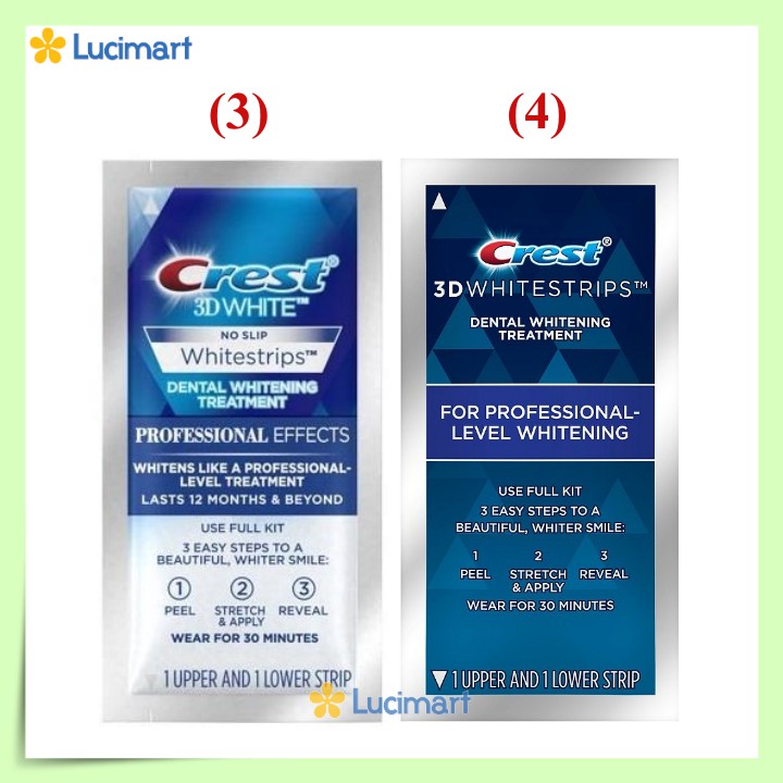  Miếng dán trắng răng Crest 3D White Whitestrips (USA)