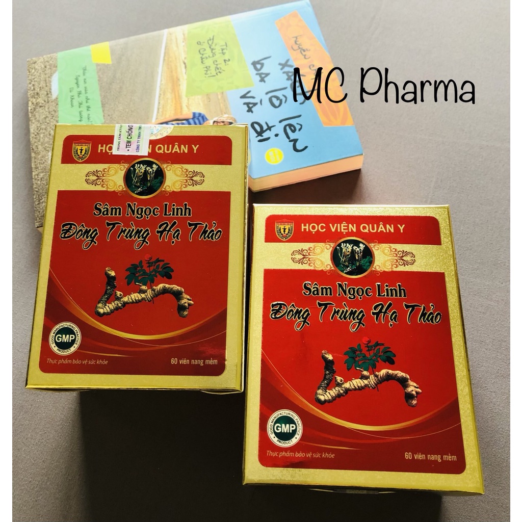 Sâm ngọc linh đông trùng hạ thảo Học viện quân y hộp 60 viên