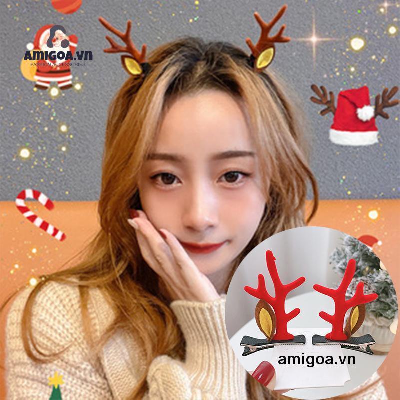 ✨✨Kẹp tóc sừng tuần lộc giáng sinh mới