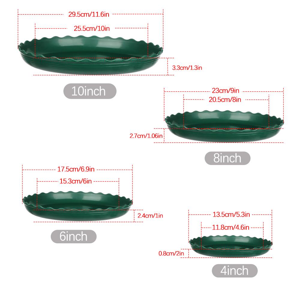 Set 3 Khay Nhựa Tròn Đựng Đĩa / Chậu Hoa Chịu Được Sức Nặng