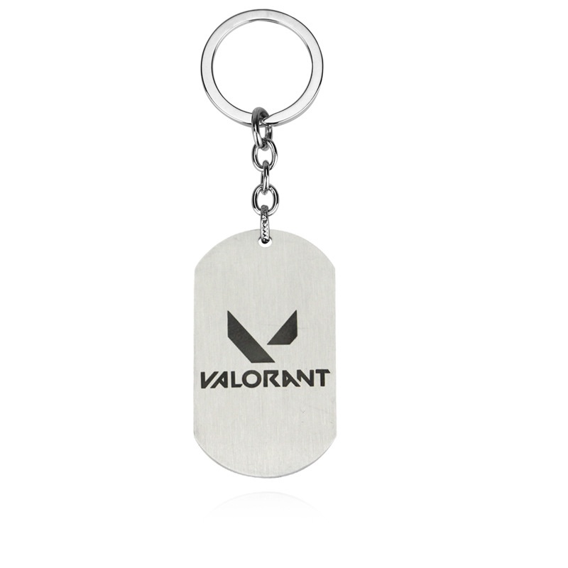 Móc khóa với mặt thẻ logo game Valorant