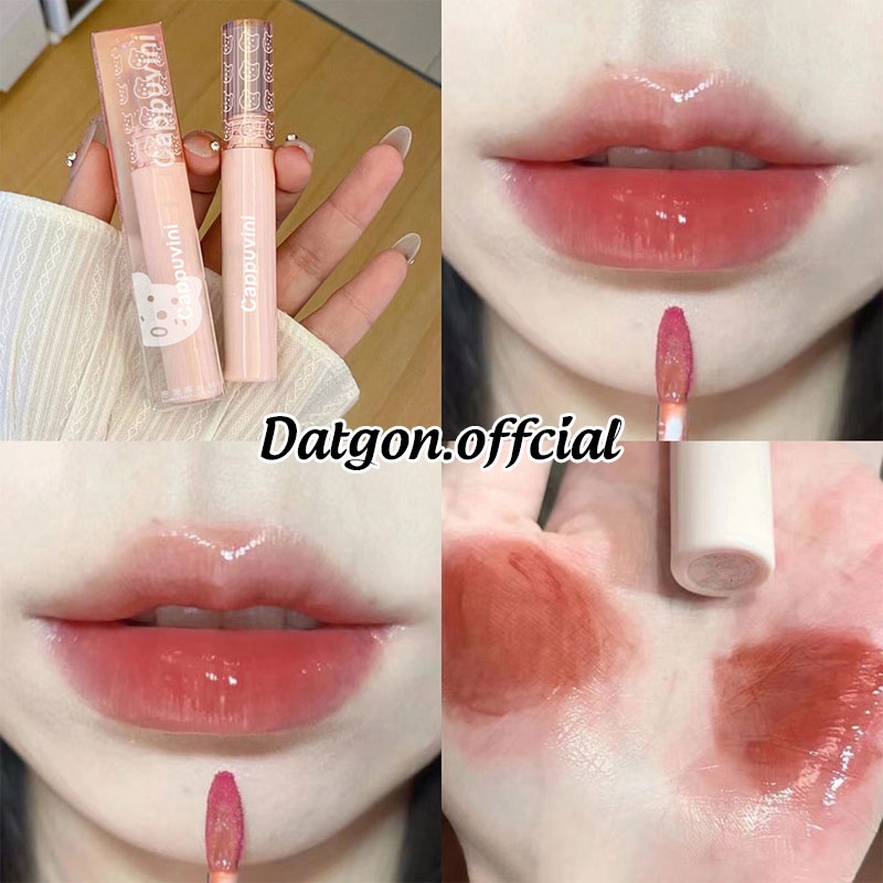 Son bóng Cappuvini Căng Bóng Dưỡng Ẩm Mềm Mịn Môi Vỏ Hồng Hàng Nội Địa Trung