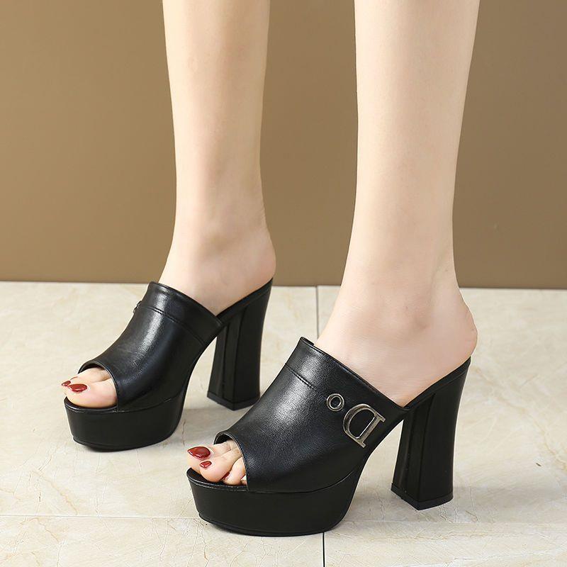 Mới Xăng đan Cao Gót Hở Mũi Chống Thấm Nước Thời Trang Dành Cho Nữ