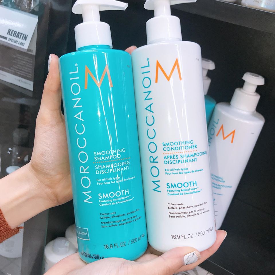 [ Chính Hãng ] Dầu Gội Và Dầu Xả Suôn Mượt Moroccanoil Smooth 500ml X 2 - Tặng Tinh Dầu