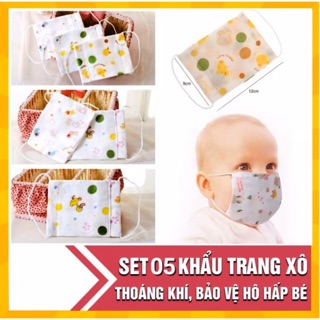 Set 5 khẩu trang xô cho bé