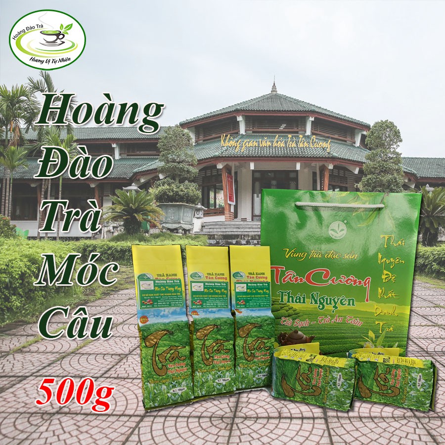 Trà Xanh Thái Nguyên - Trà móc Câu Thượng Hạng Tân Cương Thái Nguyên - Hoàng Đào Trà Gói 500g