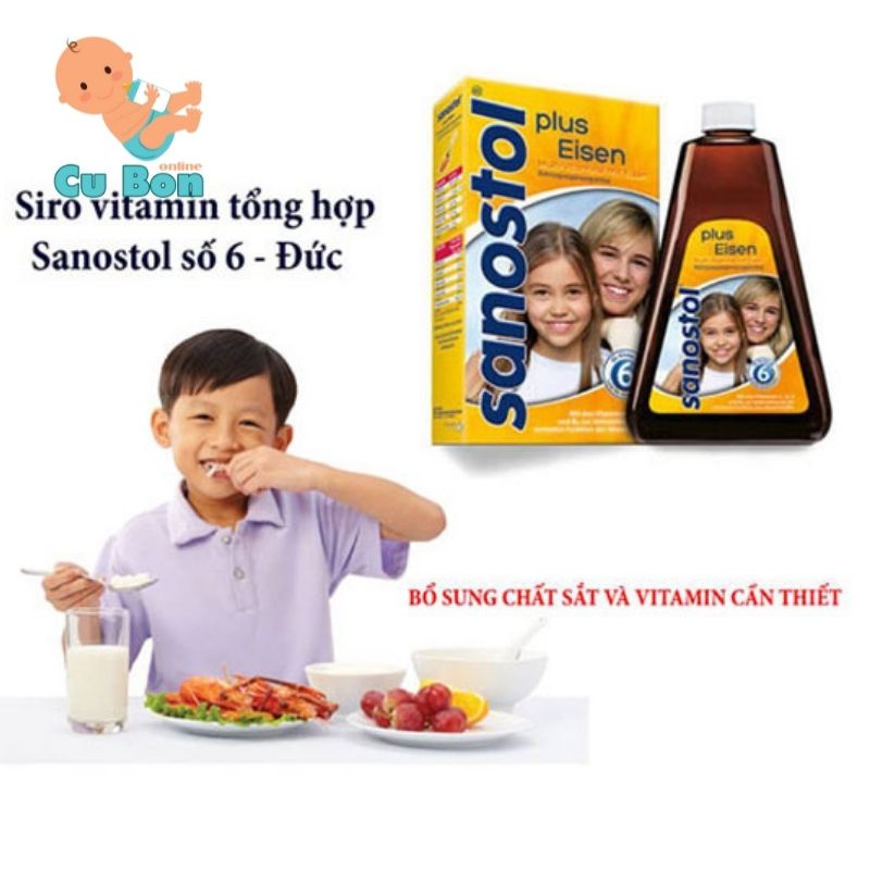 Vitamin tổng hợp sanostol số 6 đức 460ml cho bé Phù hợp cho trẻ trên 6 tuổi