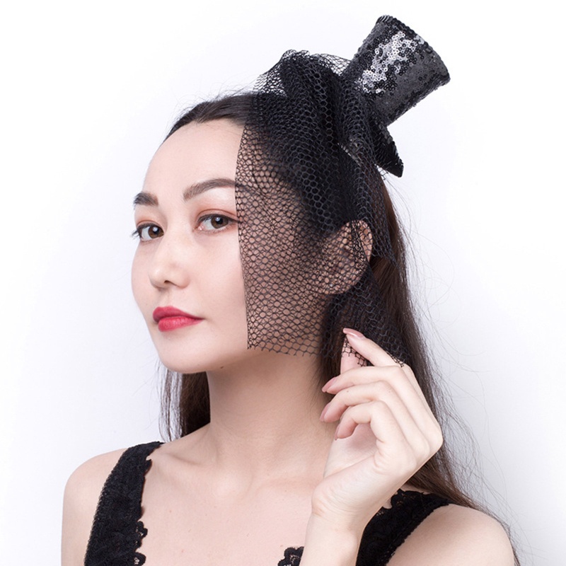 Mạng Che Mặt Phẳng Đính Kim Sa Lấp Lánh Dùng Hóa Trang Tiệc Tùng / Lễ Hội