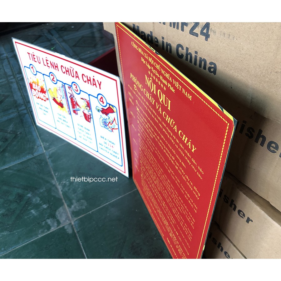 Bộ bảng nội quy tiêu lệnh PCCC 2 tấm kích thước 33x46cm