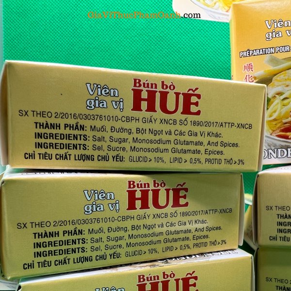 VIÊN GIA VỊ BÚN BÒ HUẾ Bảo Long-SET 6 HỘP