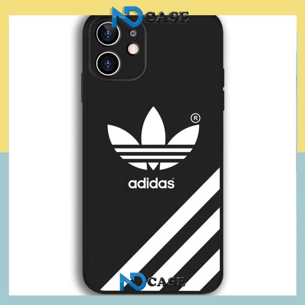 Ốp lưng iPhone Adidas cạnh viền vuông silicon mềm dẻo bảo vệ camera cho iphone 6/6s/7/8/X/XS/11/12/13 Pro Plus Max