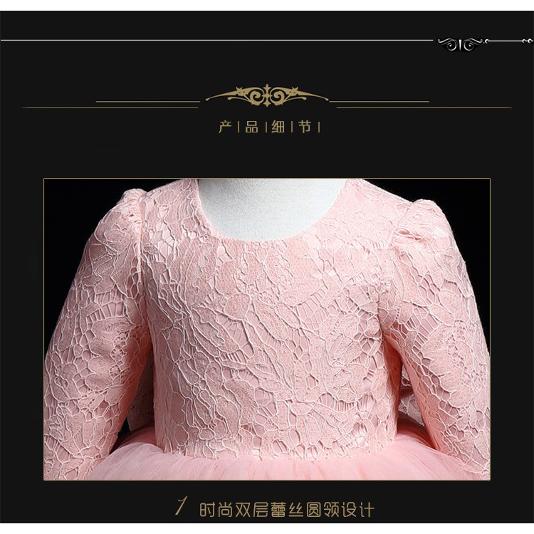 Váy Đầm Công Chúa Dài Tay Cao Cấp Cho Bé Gái 10-32kg (HÀNG QCCC) [DCC02]
