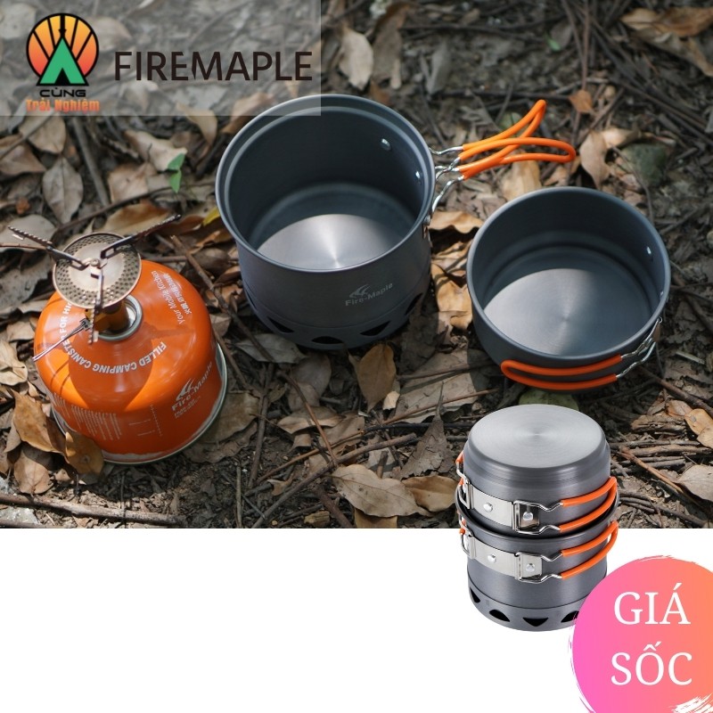 Combo Nồi Nấu Ăn 2 Trong 1 Fire Maple FMC-217 Nhỏ Gọn Tiện Lợi Chuyên Dụng Cho Du Lịch, Dã Ngoại Cắm Trại