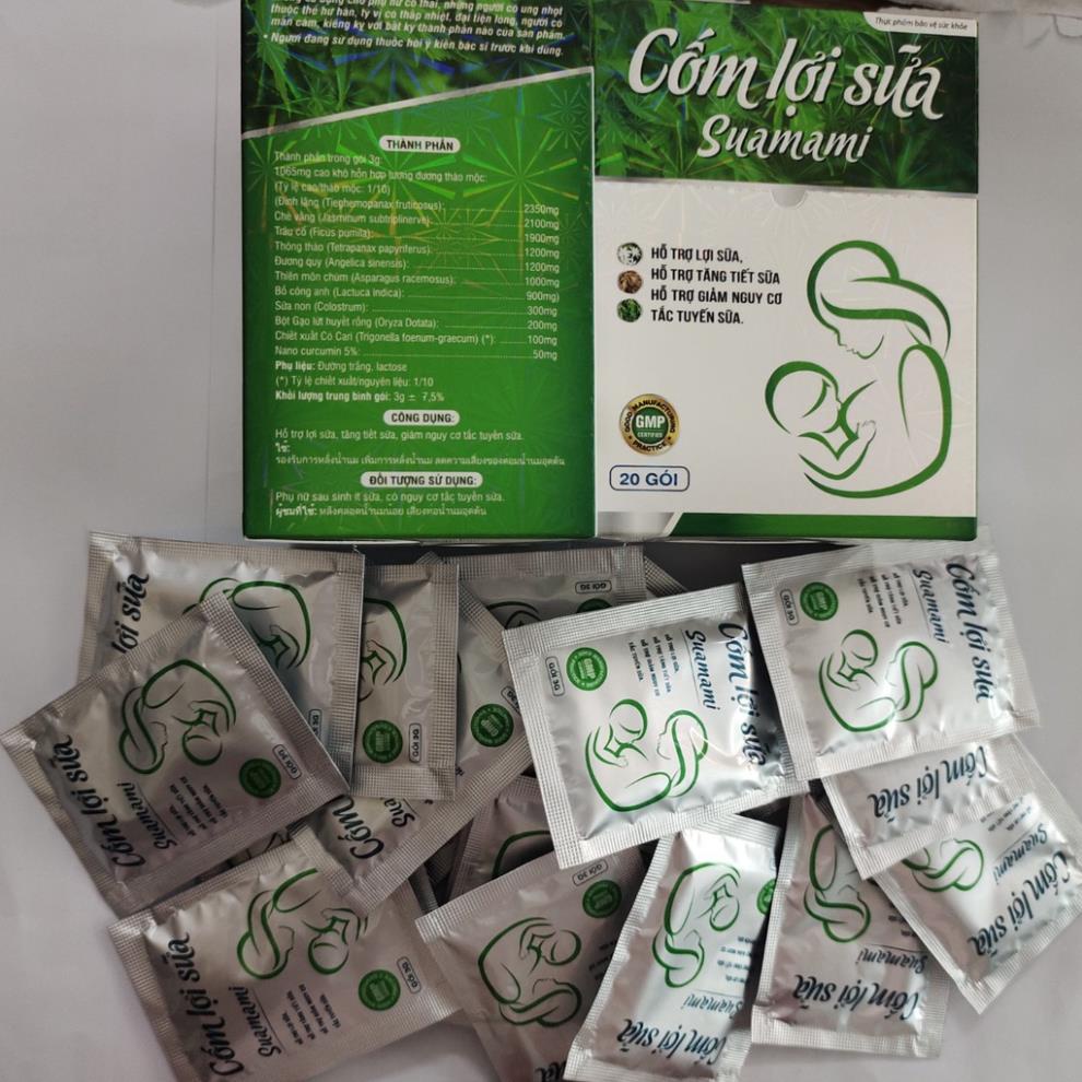 Cốm lợi sữa Suamami cho mẹ bầu và cho con bú, lợi sữa, tăng tiết sữa, giảm tắc tuyến sữa