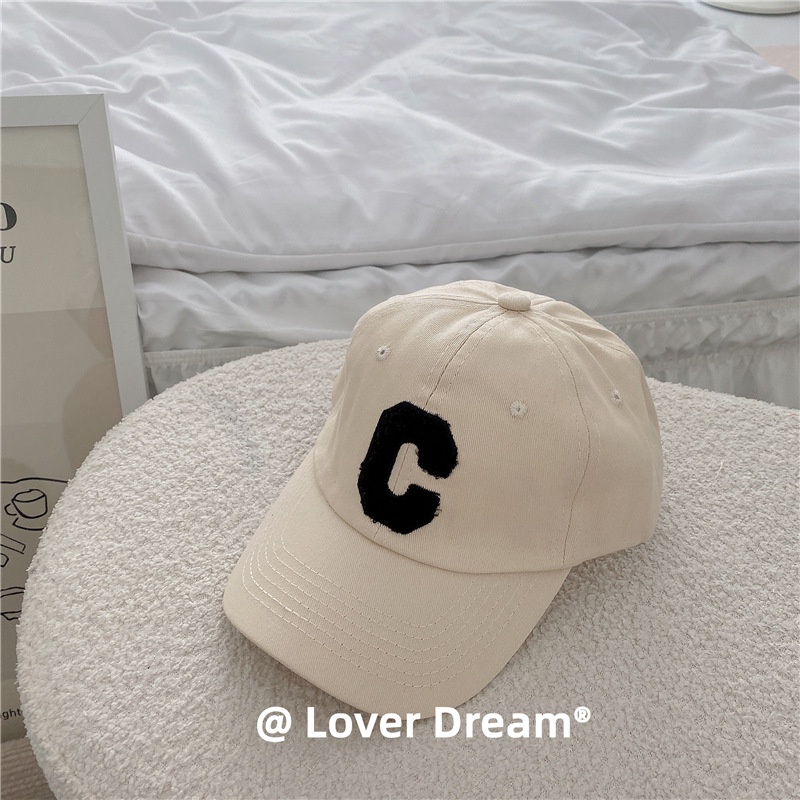 Mũ Lưỡi Trai Thêu Chữ C Dành Cho Nam Và Nữ Vải Cotton 6 Màu Thời Trang The Hat Club