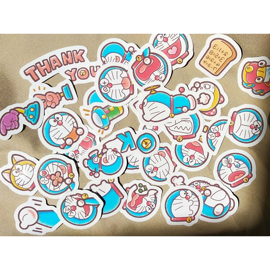 Bộ 36 sticker hoạt hình Doraemon đáng yêu - LLD082 (Ảnh thật shop tự chụp)